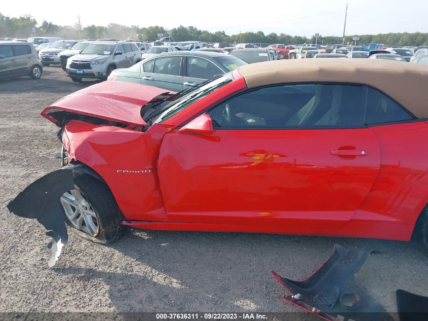 2015 Chevrolet Camaro Lt VIN: 2G1FD3D39F9267651 Lot: 37636311