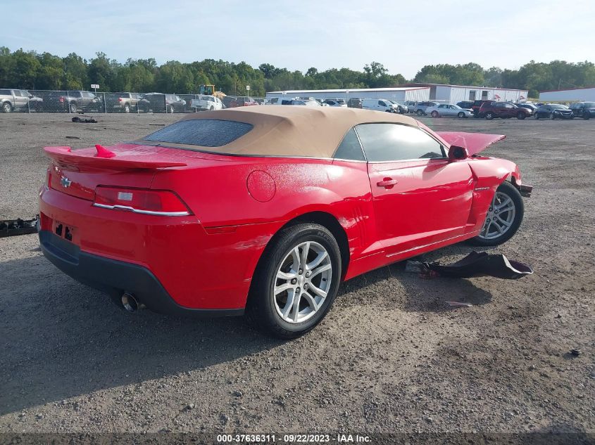 2015 Chevrolet Camaro Lt VIN: 2G1FD3D39F9267651 Lot: 37636311