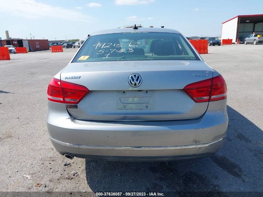 2013 Volkswagen Passat 2.0L Tdi Sel Premium VIN: 1VWCN7A34DC045640 Lot: 37638057