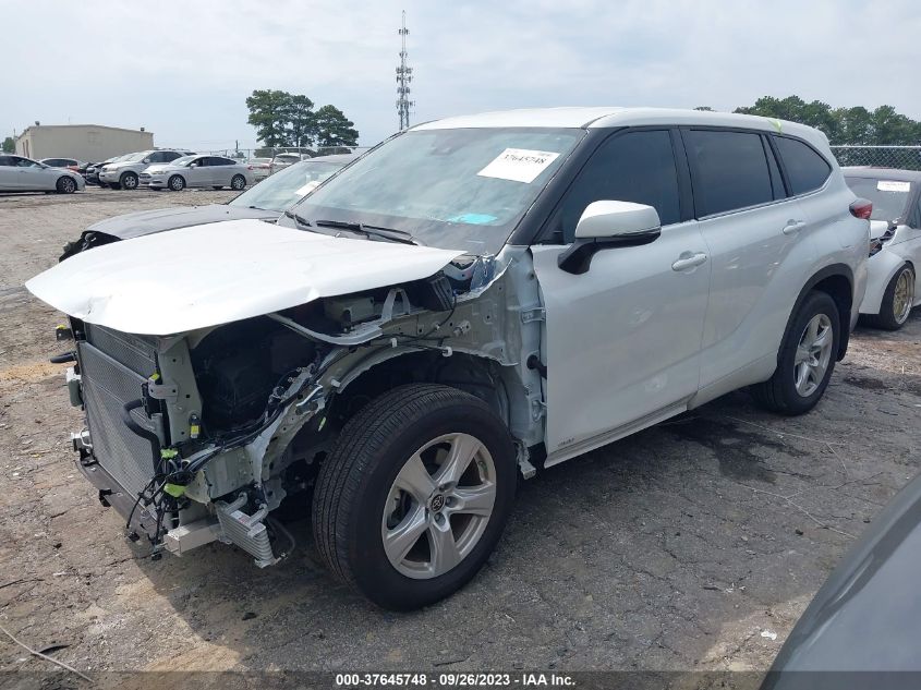 2023 Toyota Highlander Hybrid Le VIN: 5TDBBRCHXPS567011 Lot: 37645748