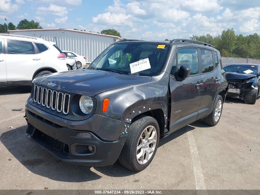 2018 Jeep Renegade Latitude Fwd VIN: ZACCJABB0JPG70206 Lot: 37647234