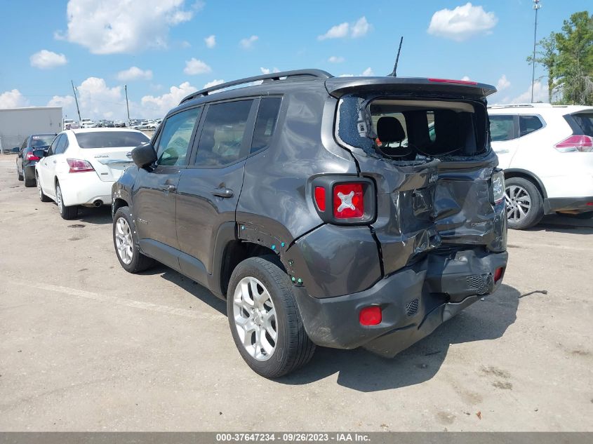 2018 Jeep Renegade Latitude Fwd VIN: ZACCJABB0JPG70206 Lot: 37647234