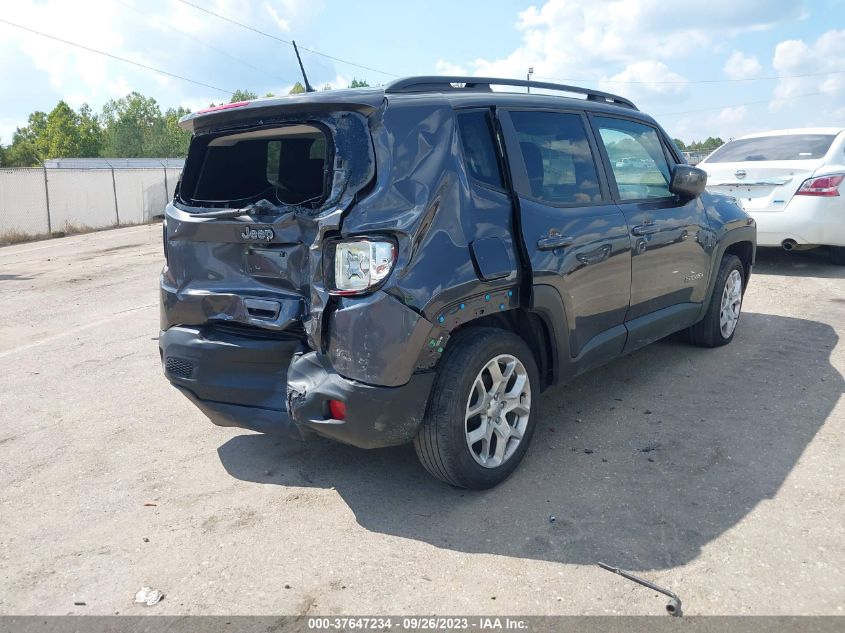 2018 Jeep Renegade Latitude Fwd VIN: ZACCJABB0JPG70206 Lot: 37647234