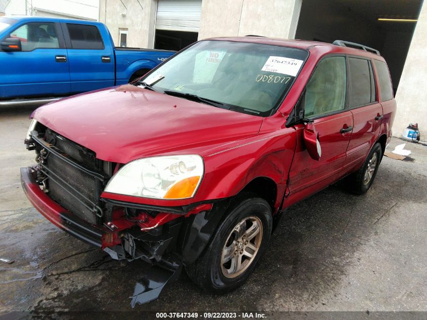 2004 Honda Pilot Ex VIN: 5FNYF18594B008077 Lot: 37647349