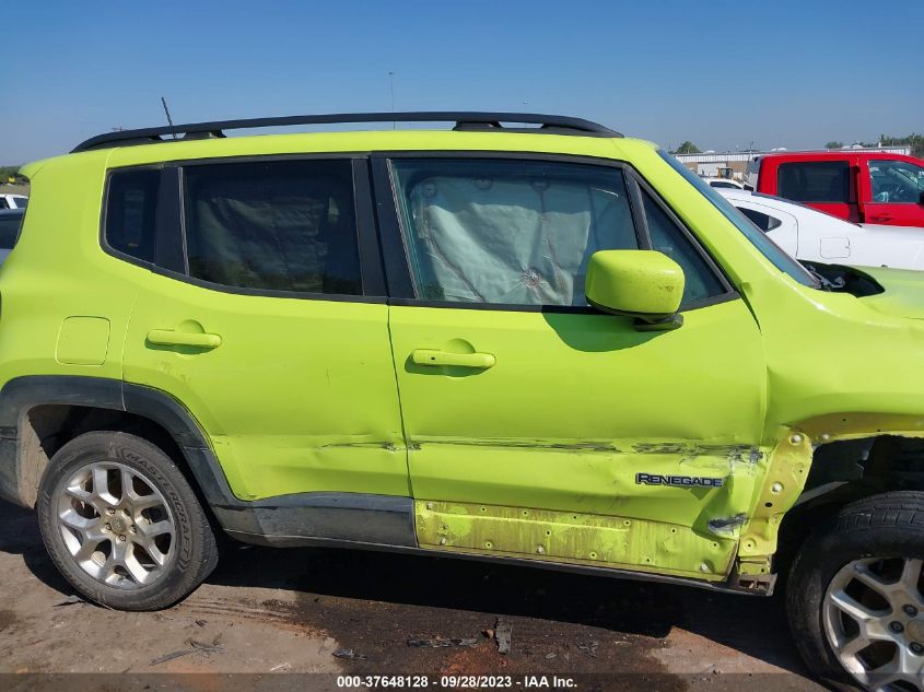 2018 Jeep Renegade Latitude 4X4 VIN: ZACCJBBBXJPJ30865 Lot: 37648128