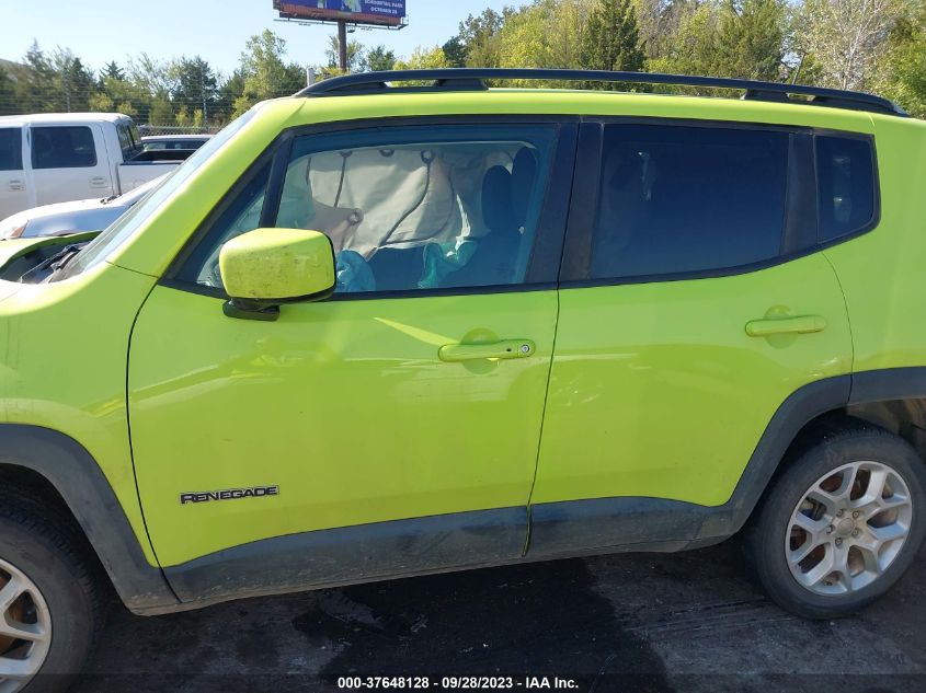 2018 Jeep Renegade Latitude 4X4 VIN: ZACCJBBBXJPJ30865 Lot: 37648128