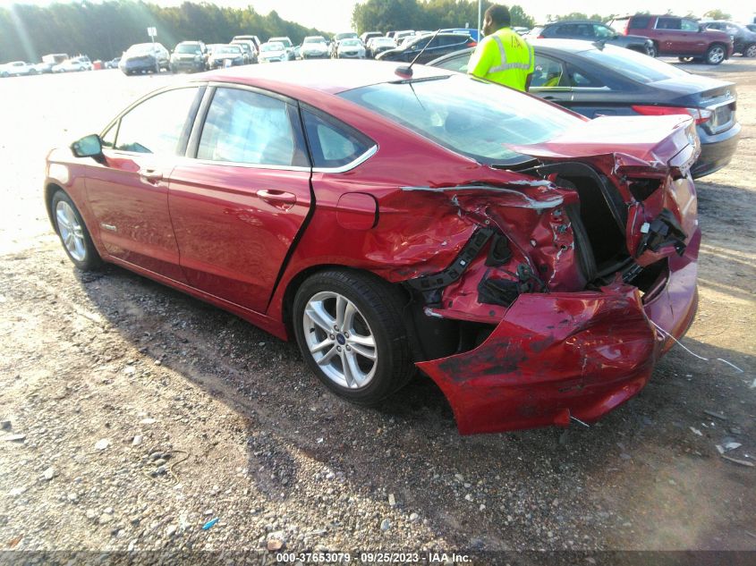 3FA6P0LU5JR173427 2018 Ford Fusion Hybrid Se