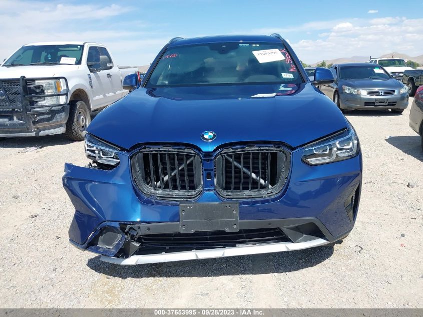 2023 BMW X3 xDrive30I VIN: 5UX53DP0XP9P71144 Lot: 37653995