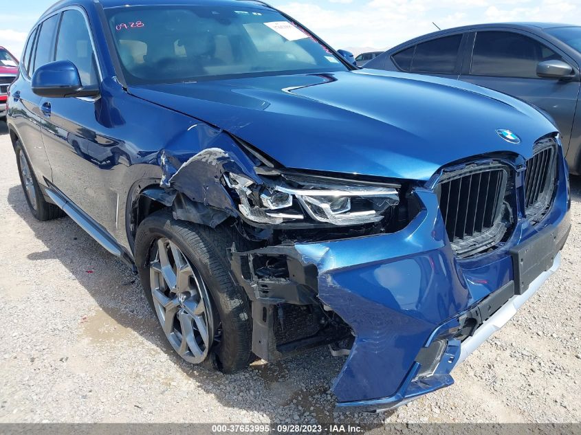 2023 BMW X3 xDrive30I VIN: 5UX53DP0XP9P71144 Lot: 37653995