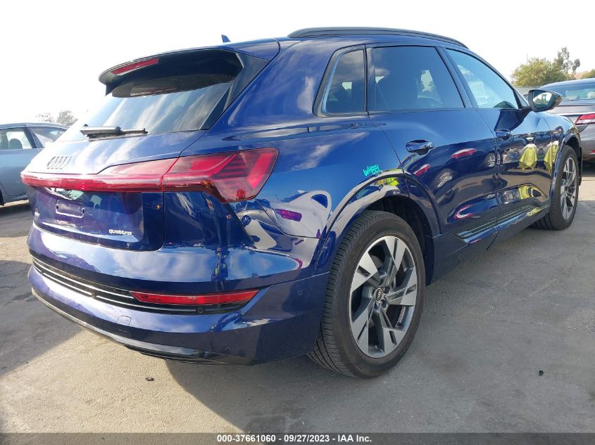 2022 Audi E-Tron Premium VIN: WA1AAAGE9NB006989 Lot: 37661060