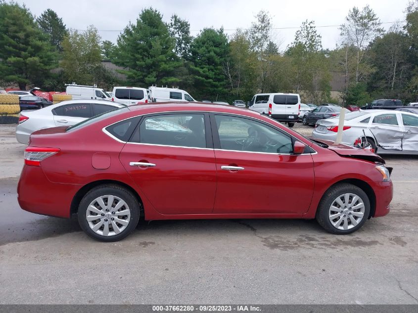 2015 Nissan Sentra Fe+ S/Sv/S/Sr/Sl VIN: 3N1AB7AP4FL663427 Lot: 37662280