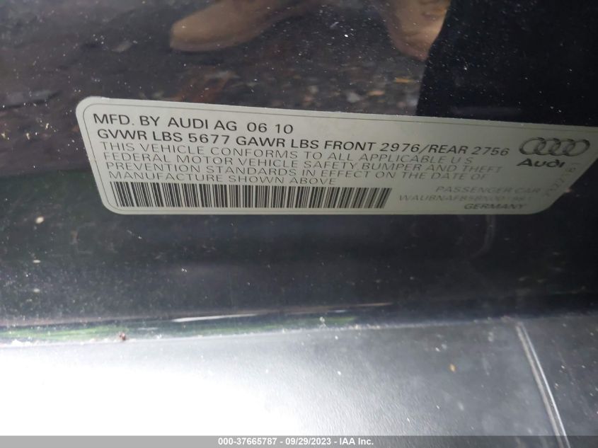 2011 Audi S6 Prestige VIN: WAUBNAFB5BN001981 Lot: 37665787