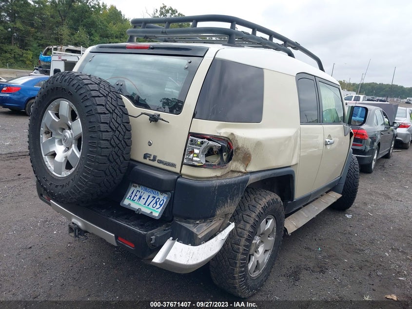 2008 Toyota Fj Cruiser VIN: JTEBU11F780106376 Lot: 37671407