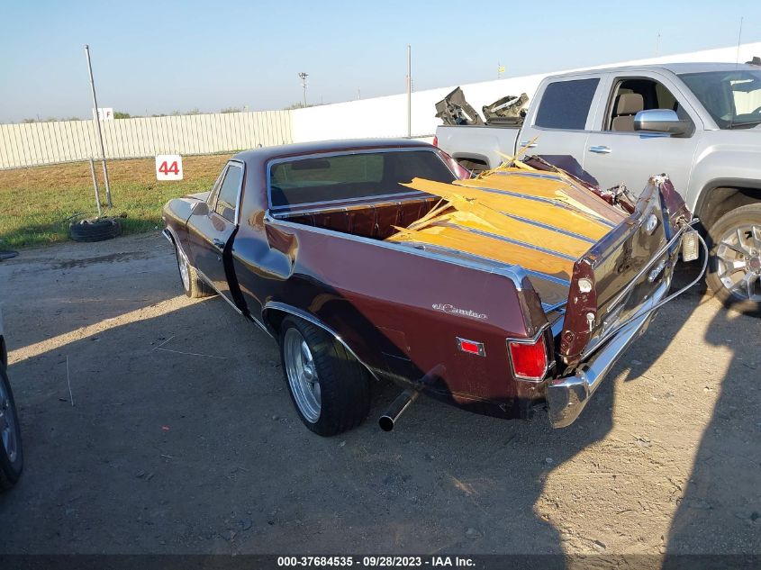 1969 Chevrolet El Camino VIN: 136809K3970200000 Lot: 37684535