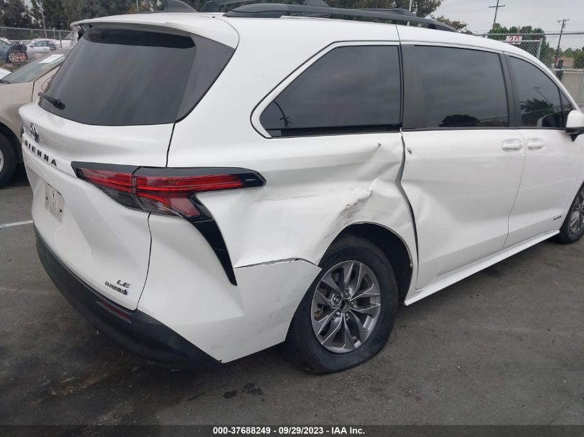 5TDKRKECXMS004430 2021 Toyota Sienna Le