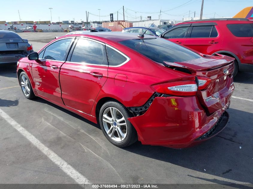 2016 Ford Fusion Energi Titanium VIN: 3FA6P0SU5GR106160 Lot: 37688494