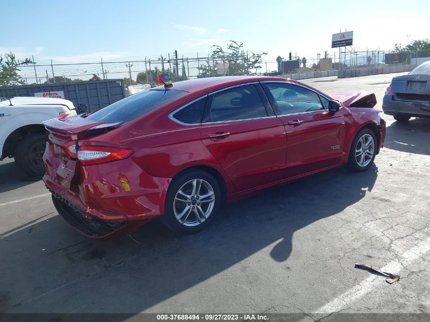 2016 Ford Fusion Energi Titanium VIN: 3FA6P0SU5GR106160 Lot: 37688494