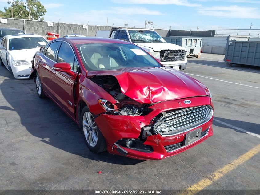 2016 Ford Fusion Energi Titanium VIN: 3FA6P0SU5GR106160 Lot: 37688494