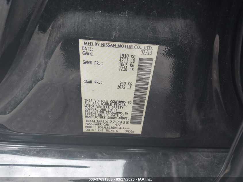 1N4AL3AP3DC222938 2013 Nissan Altima 2.5 S