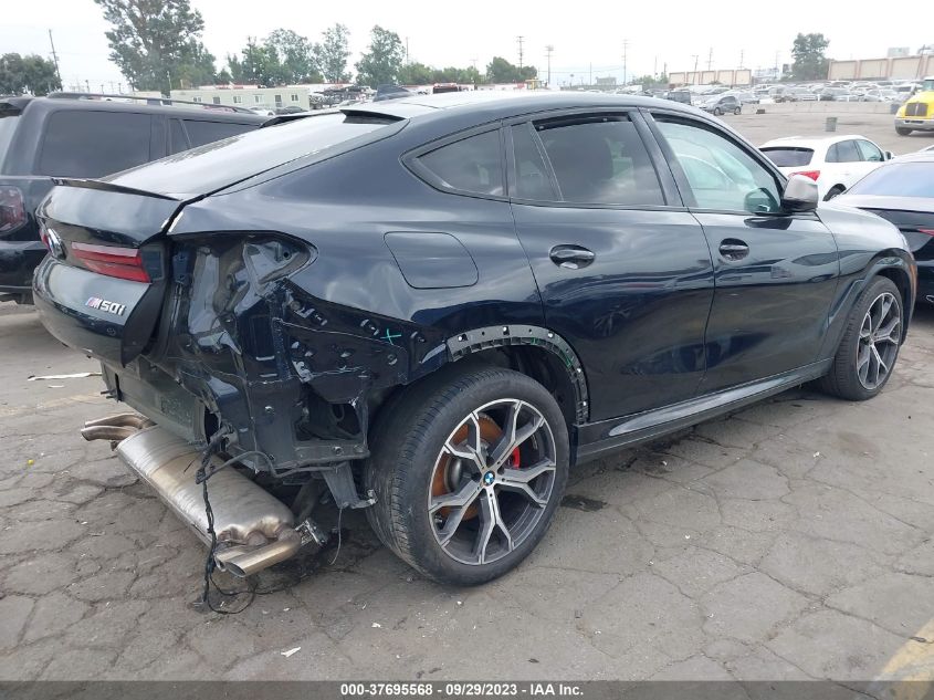 VIN 5UXCY8C01M9F75663 2021 BMW X6, M50I no.4