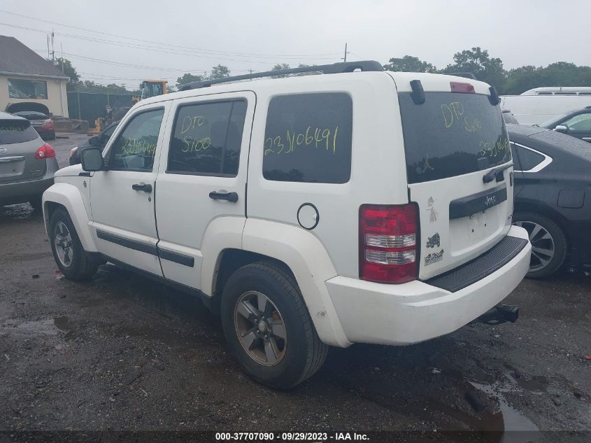 2008 Jeep Liberty Sport VIN: 1J8GN28K78W186493 Lot: 37707090