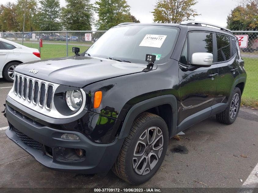 2017 Jeep Renegade Limited 4X4 VIN: ZACCJBDB6HPE59072 Lot: 37709172