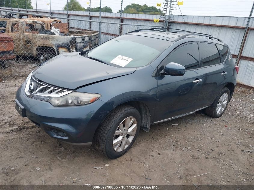 2013 Nissan Murano Sl VIN: JN8AZ1MW2DW318384 Lot: 37710055