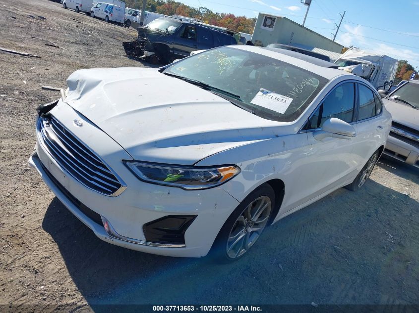 2019 Ford Fusion Sel VIN: 3FA6P0CD8KR139743 Lot: 37713653