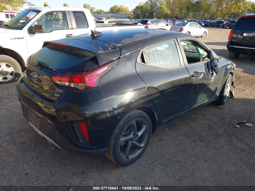 2019 Hyundai Veloster 2.0 VIN: KMHTG6AF0KU016611 Lot: 37715441