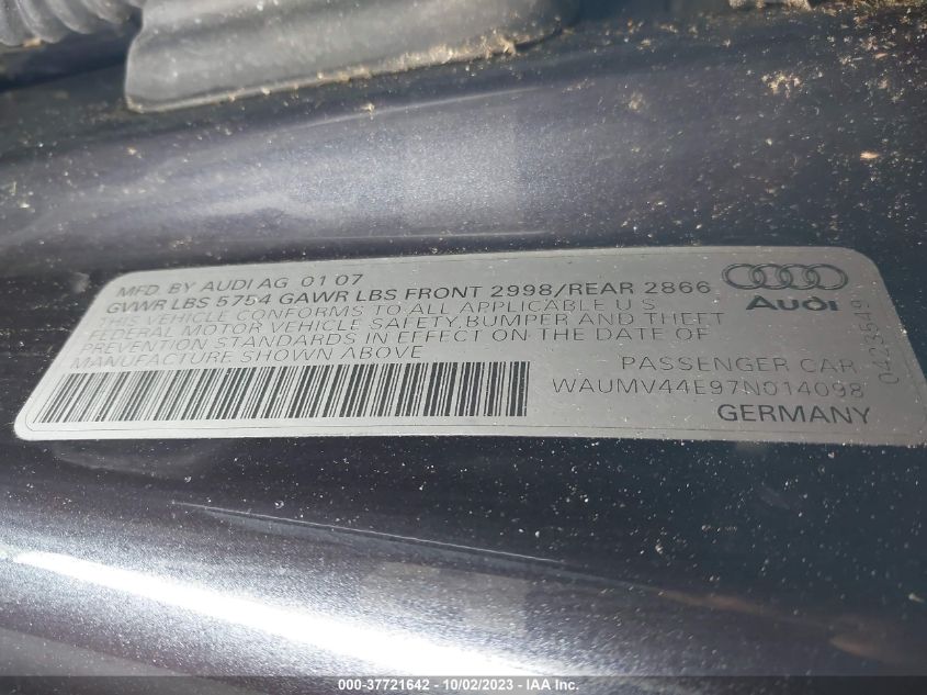 WAUMV44E97N014098 2007 Audi A8 L 4.2