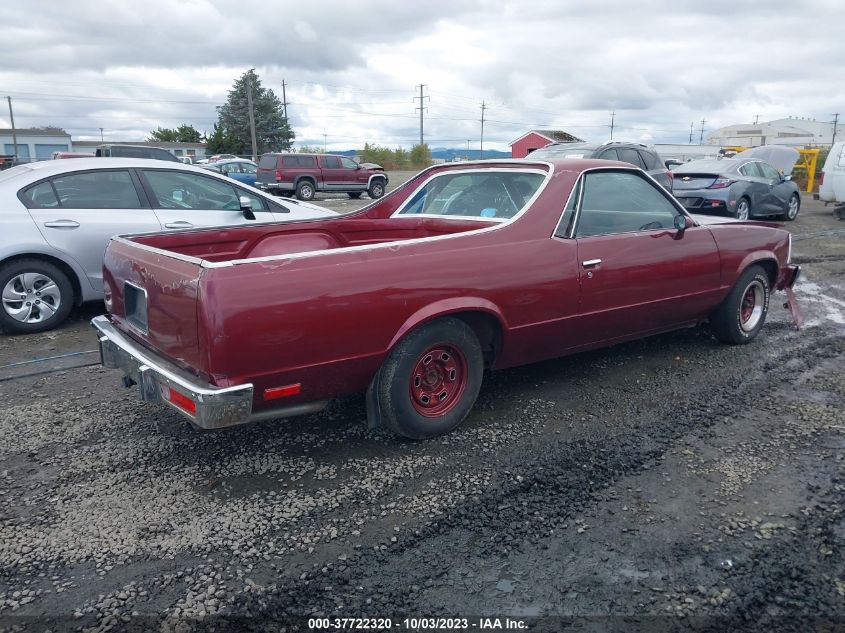 1980 Chevrolet El Camino VIN: 1W80HAR402265 Lot: 37722320