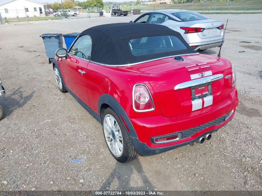 2013 Mini Cooper Roadster S VIN: WMWSY3C50DT594259 Lot: 37722784