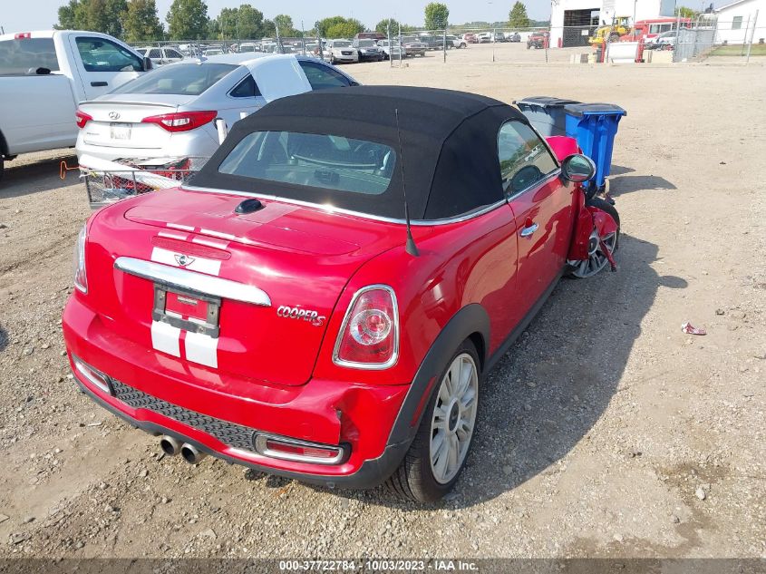 2013 Mini Cooper Roadster S VIN: WMWSY3C50DT594259 Lot: 37722784