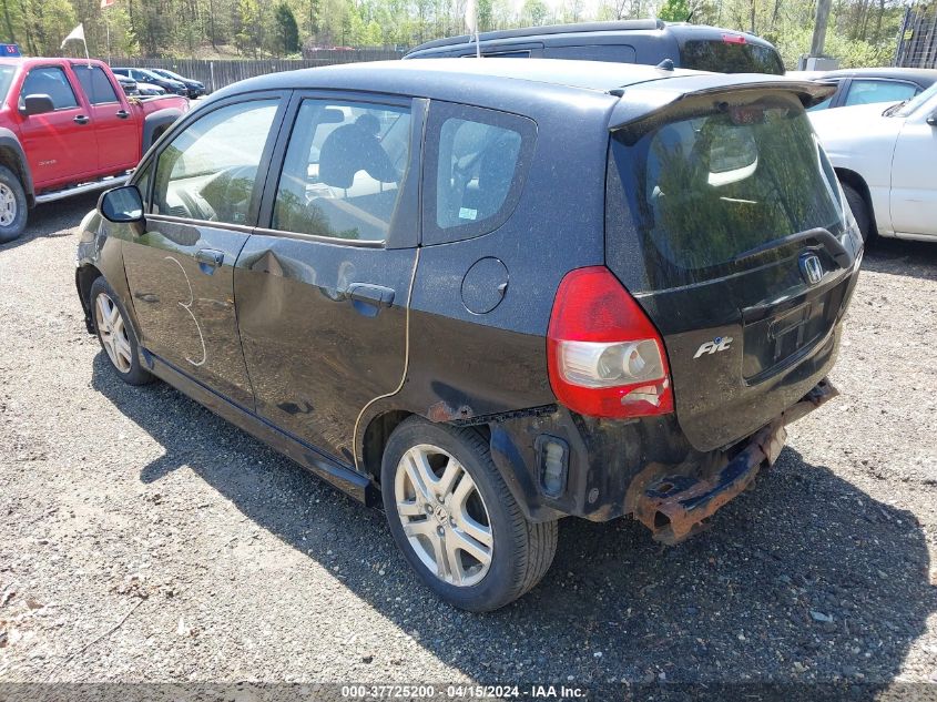 2008 Honda Fit Sport VIN: JHMGD38648S019498 Lot: 37725200