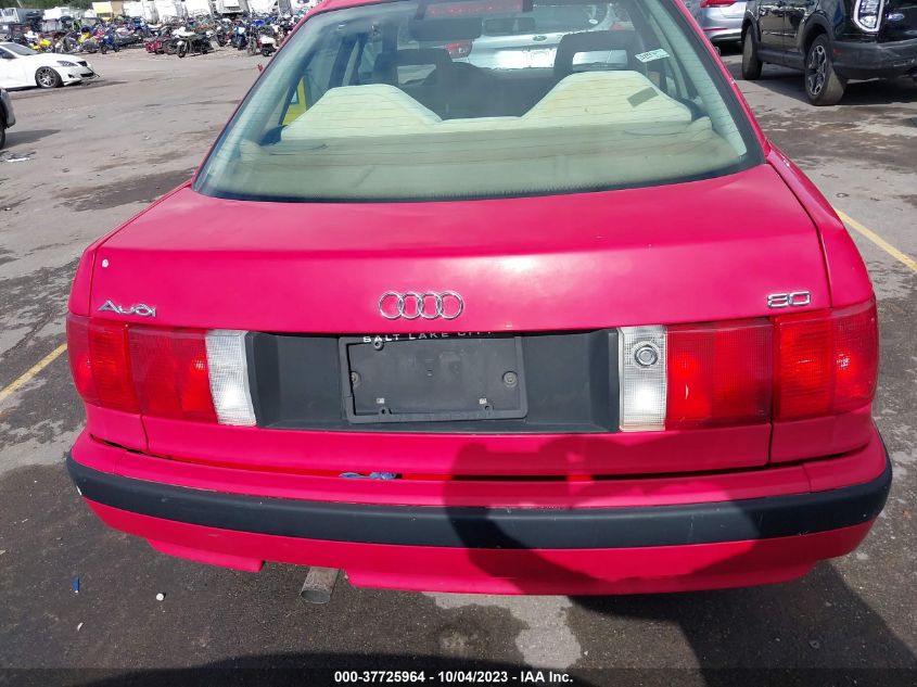 1990 Audi 80 VIN: WAUEA08A9LA004981 Lot: 37725964