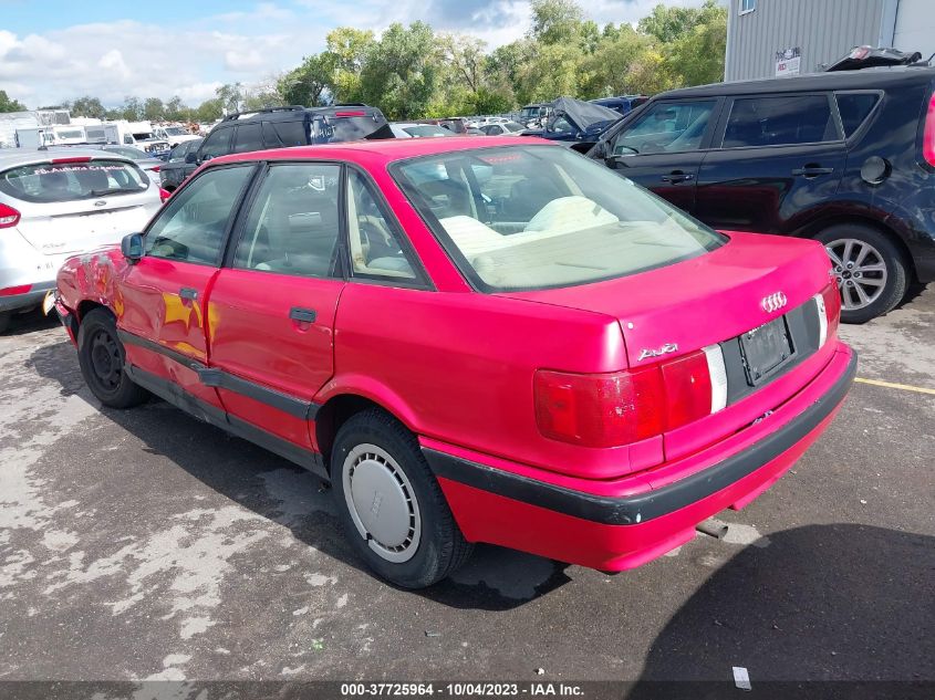 1990 Audi 80 VIN: WAUEA08A9LA004981 Lot: 37725964