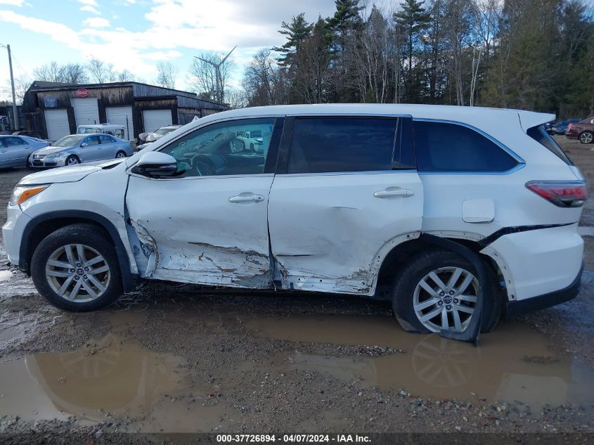 2016 Toyota Highlander Le V6 VIN: 5TDBKRFH1GS345436 Lot: 40229809