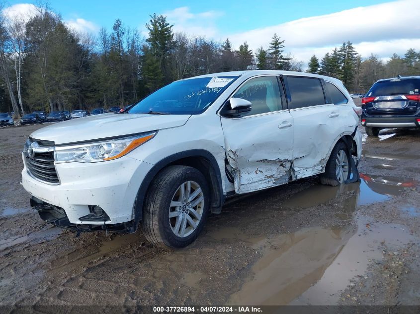 2016 Toyota Highlander Le V6 VIN: 5TDBKRFH1GS345436 Lot: 40229809