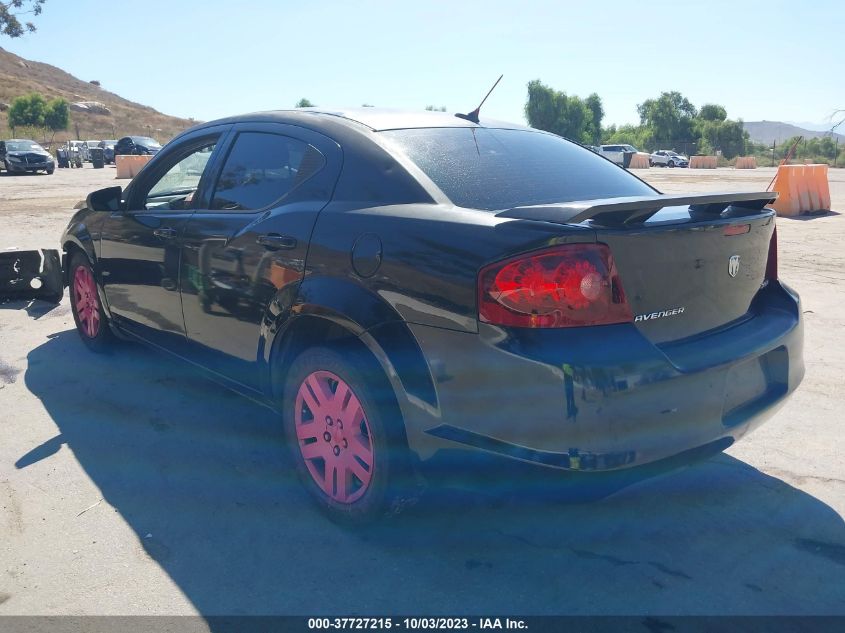 2013 Dodge Avenger Se VIN: 1C3CDZABXDN567139 Lot: 37727215