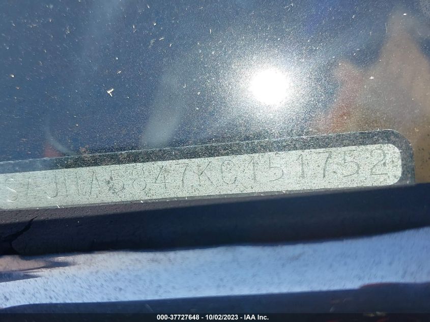 1989 Jaguar Xjs VIN: SAJNA5847KC151752 Lot: 37727648