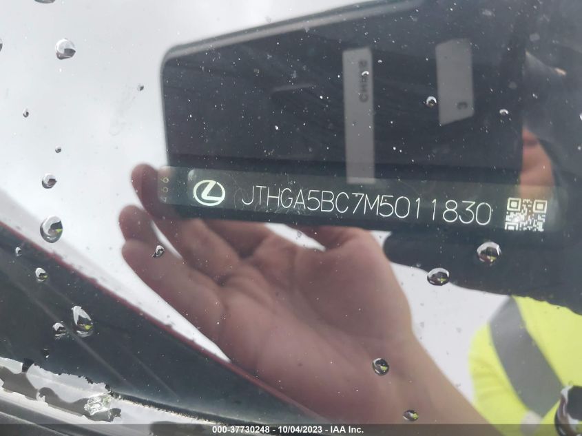 2021 Lexus Rc Rc 300 F Sport VIN: JTHGA5BC7M5011830 Lot: 37730248