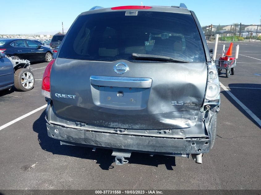 2008 Nissan Quest Sl VIN: 5N1BV28U88N120071 Lot: 37731558