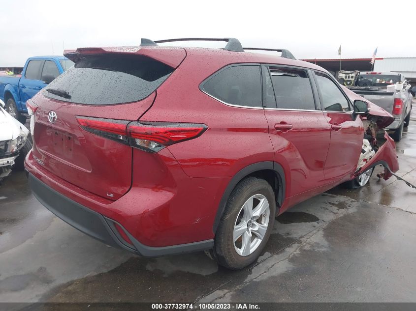 2022 Toyota Highlander Le VIN: 5TDZZRAH9NS096737 Lot: 37732974