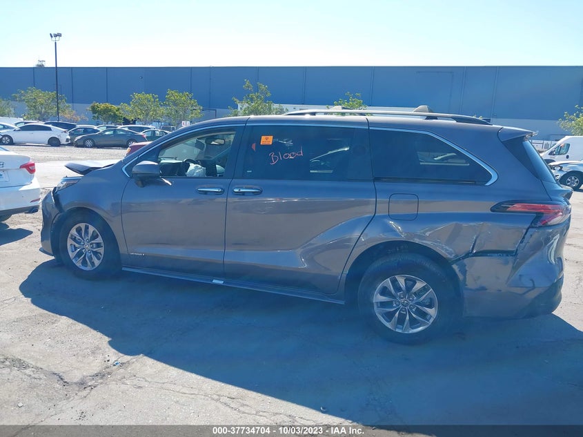 2021 Toyota Sienna Xle VIN: 5TDJRKEC1MS017451 Lot: 37734704