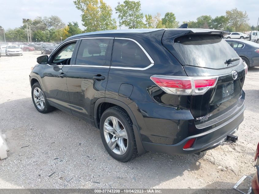 2015 Toyota Highlander Limited V6 VIN: 5TDDKRFHXFS085769 Lot: 37743208