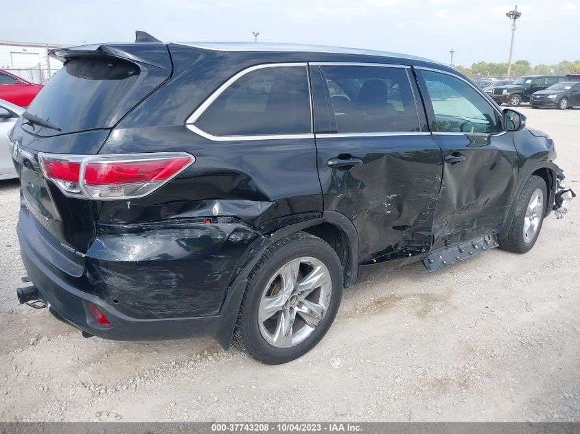 2015 Toyota Highlander Limited V6 VIN: 5TDDKRFHXFS085769 Lot: 37743208