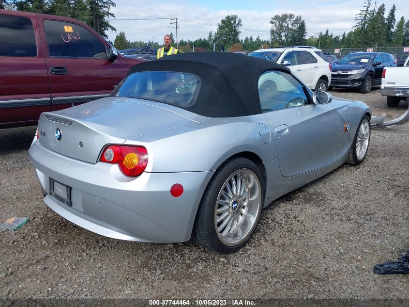 2003 BMW Z4 2.5I VIN: 4USBT334X3LR63842 Lot: 37744464