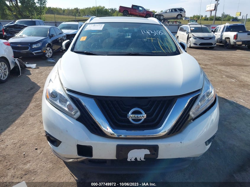 2016 Nissan Murano Sl VIN: 5N1AZ2MH1GN143182 Lot: 37749972