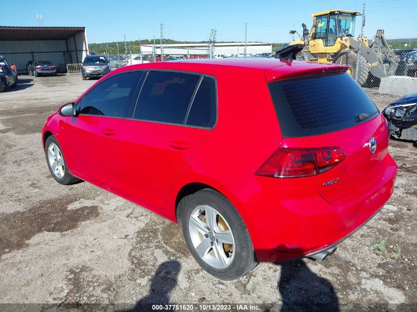 2017 Volkswagen Golf S/Wolfsburg Edition VIN: 3VW117AU3HM021748 Lot: 37751620