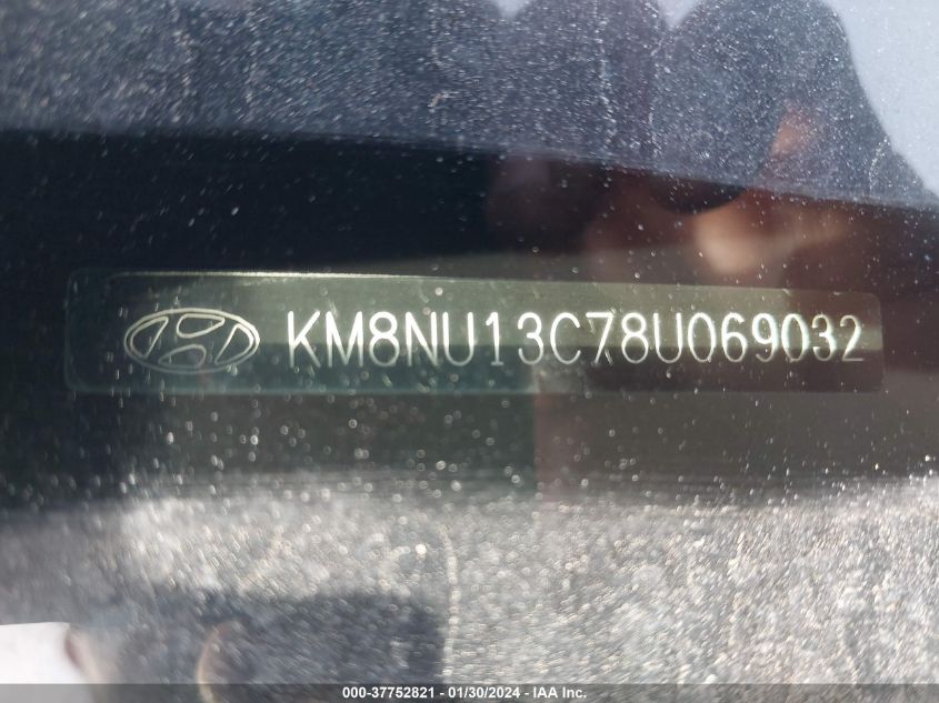 KM8NU13C78U069032 2008 Hyundai Veracruz Gls/Se/Limited